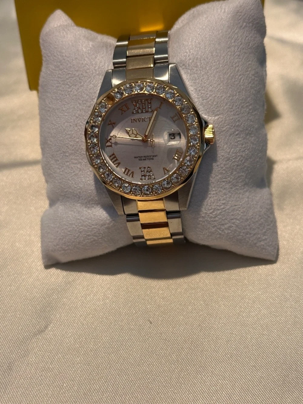Invicta Angel 28481 Two Tone Crystal Watch Box Extra Links